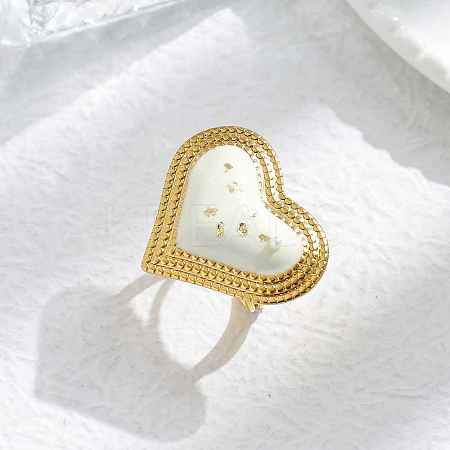 304 Stainless Steel Adjustable Cuff Rings for Women RJEW-S632-01G-1
