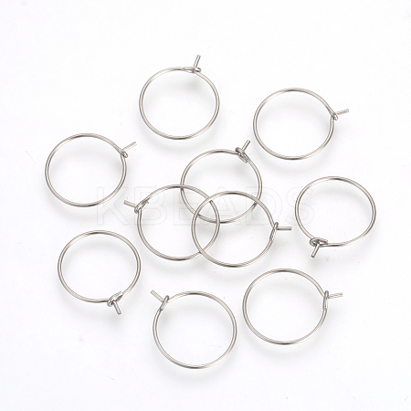 Tarnish Resistant 304 Stainless Steel Hoop Earrings STAS-R071-41-1