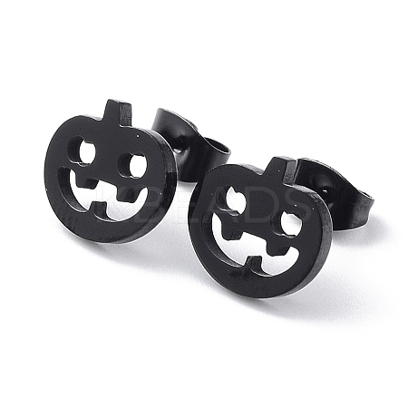 304 Stainless Steel Stud Earrings for Halloween EJEW-H136-07EB-1
