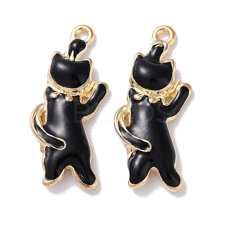 Alloy Enamel Pendants ENAM-O001-08K-G-1