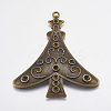 Christmas Tree Alloy Pendant Rhinestone Settings LS-PALLOY-4130-AB-FF-1