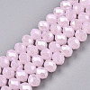 Electroplate Glass Beads Strands EGLA-A044-J8mm-A02-5