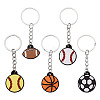 5Pcs 5 Styles PVC Plastic Keychains KEYC-TA0001-49-1