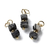 Natural Gemstone Cuboid Beaded Pendants STAS-C120-02G-2