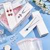 100Pcs Rectangle Paper Jewelry Display Cards for Necklaces & Earrings Storage CDIS-PH0001-58-4