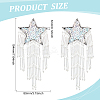 Glass Beaded Tassel Sew on Star Patches PATC-FG0001-73-2