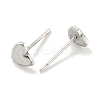 Rack Plated Heart Brass Stud Earrings for Women EJEW-Z048-08P-2