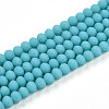 Frosted Opaque Glass Beads Strands EGLA-A034-P3mm-MD24-A-1