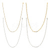16Pcs 4 Style 304 Stainless Steel Chain Necklaces NJEW-TAC0026-1