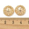Rack Plating Brass Micro Pave Clear Cubic Zirconia Bead Caps KK-K386-13G-01-3