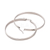 Tarnish Resistant 201 Stainless Steel Big Hoop Earrings with 304 Stainless Steel Pins for Women EJEW-E146-07P-A-2