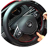 SUPERFINDINGS Microfiber Leather & Nylon DIY Hand Sewing Steering Wheel Cover FIND-FH0006-64F-5