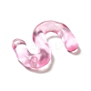 Transparent Resin Alphabet Pendants LS-RESI-C028-02S-3