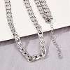 6MM 304 Stainless Steel Cuban Link Chain Necklaces for Women NJEW-G177-01P-1
