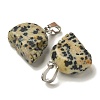 Natural Dalmatian Jasper Pendants G-Z067-02P-06-3