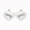Non-Tarnish Valentine's Day 304 Stainless Steel Charms STAS-I151-28P-2