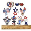 18Pcs 9 Styles Independent Day Spray Painted Wood Big Pendants WOOD-FS0001-19-2