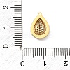 304 Stainless Steel Micro Pave Cubic Zirconia Charms STAS-I356-04G-05-3