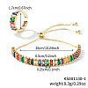 Chic Rectangle Brass Rhinestone Slider Bracelets & Cuff Rings Sets for Daily Wear VC3129-1-3