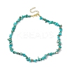 Natural Howlite Chip Beaded Necklace NJEW-JN04616-07-4