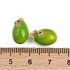 Brass Micro Pave Cubic Zirconia Charms X-KK-B157-27B-G-3