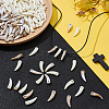 200Pcs 2 Colors Opaque Acrylic Pendants OACR-WR0001-08-4