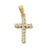 Ion Plating(IP) 304 Stainless Steel Micro Pave Cubic Zirconia Pendants STAS-Z107-08G-14-1