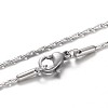 Tarnish Resistant 304 Stainless Steel Boston Link Chain Necklaces NJEW-L043-52P-1