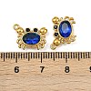 304 Stainless Steel Rhinestone Charms STAS-H242-05G-06-3