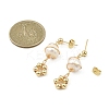 Natural Pearl Dangle Stud Earrings EJEW-JE05304-4