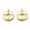 Ion Plating(IP) 201 Stainless Steel Pendants STAS-T044-236G-2