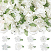 80Pcs 8 Styles Acrylic Flower Pendants PALLOY-SC0001-19-1