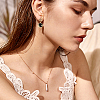 8Pcs 4 Colors Rack Plating Brass Micro Pave Cubic Zirconia Pendants ZIRC-DC0001-12-5