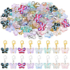 96Pcs 16 Style Glass & Brass Pendant Decorations HJEW-PH02318-1