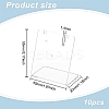 10Pcs Rectangle Acrylic Slant Back Earring Display Stands EDIS-FG0001-65-2