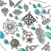 Tibetan Style Chandelier Components and Pendants with Synthetic Turquoise Beads Sets DIY-FS0005-75-2