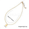304 Stainless Steel Saint Benedict Medal Pendant Glass and Brass Beaded Short Necklaces for Women Daily Wear LS-AB8901-3