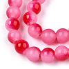 Baking Paint Imitation Jade Glass Round Bead Strands DGLA-N003-6mm-06-3