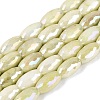 Anti-Tarnish Electroplate Glass Beads Strands EGLA-Q130-02A-07-1