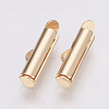 Brass Slide On End Clasp Tubes KK-Q747-11F-KC-1