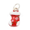 Christmas Themes Alloy Enamel Pendants FIND-I063-01G-1