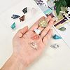 11pcs 11 style Cone/Spike/Pendulum Natural & Synthetic Gemstone Pendants G-NB0003-05-3