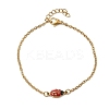 304 Stainless Steel Enamel Link Bracelets BJEW-K226-17B-G-3
