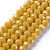 Electroplate Glass Beads Strands EGLA-T025-01B-2