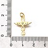 Brass Micro Pave Cubic Zirconia Pendants KK-B128-11G-03-3