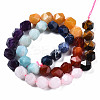 Chakra Theme Natural Tiger Eye & Rose Quartz & Amethyst & Topaz Jade & Red Agate & Amazonite & Sodalite Beads Strands LS-G-S376-002C-2