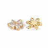 Brass Clear Cubic Zirconia Pendants LS-ZIRC-S068-025-NF-2