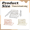 12Pcs 3 Colors Carbon Steel Place Card Holders AJEW-LP0010-24-2