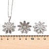 304 Stainless Steel Pendant Necklaces & Stud Earrings Set for Women SJEW-G086-01P-5