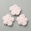 Peach Blossom Handmade Crochet Cotton Ornament Accessories AJEW-WH0326-53F-1